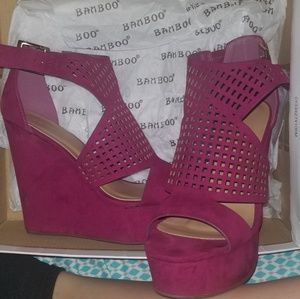 Bamboo Fuchsia Wedges